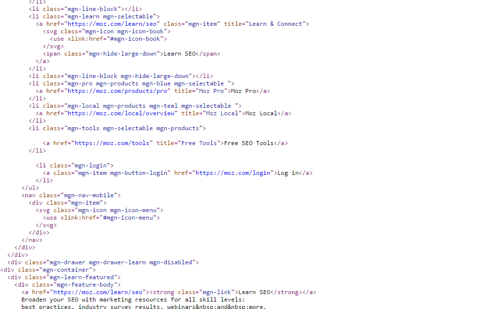 исходный код html сайта